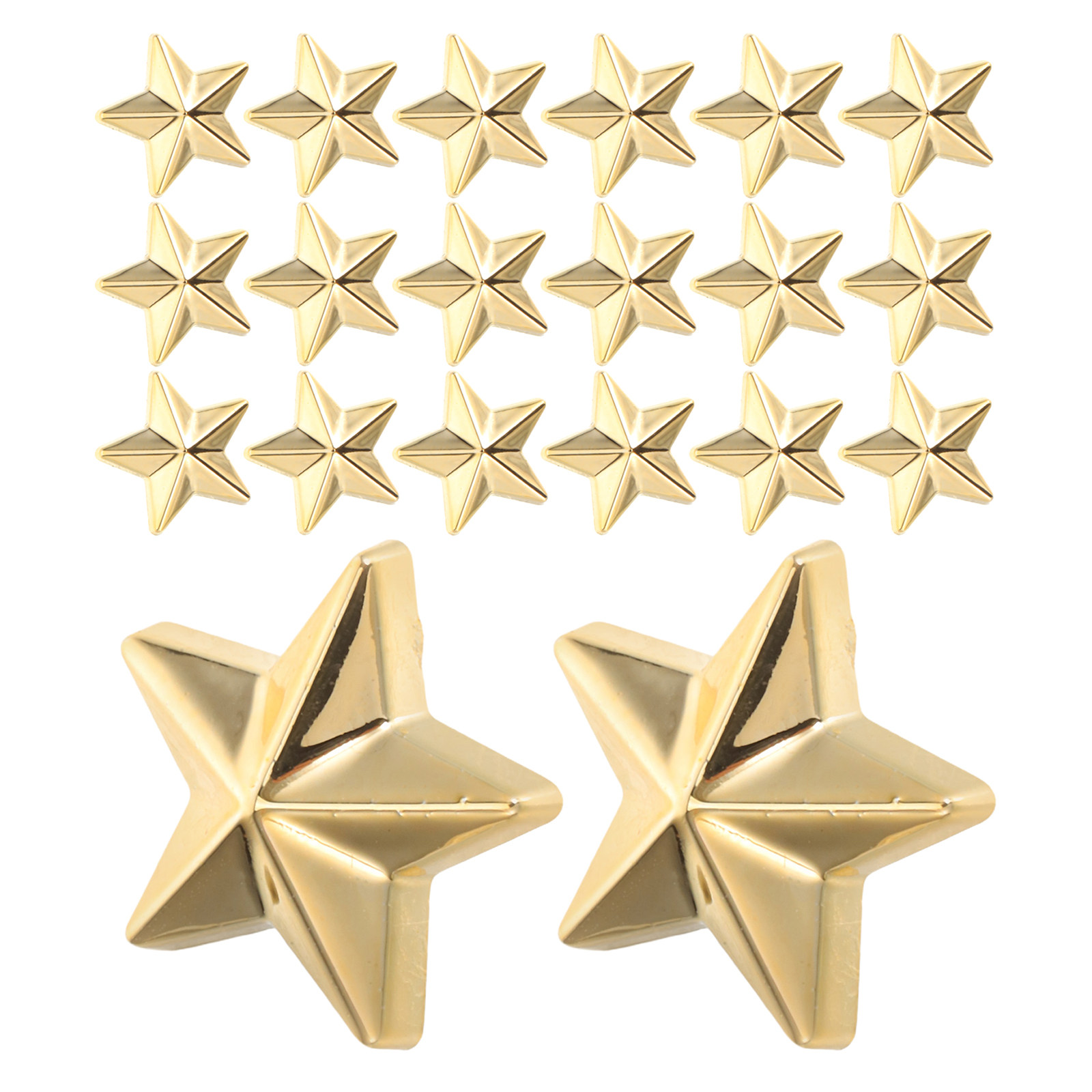 Craft Embellishment - 300 ชิ้น ลูกปัดอะคริลิคทรงดาวสีทอง สำหรับตกแต่งงานฝีมือ DIY เครื่องประดับ