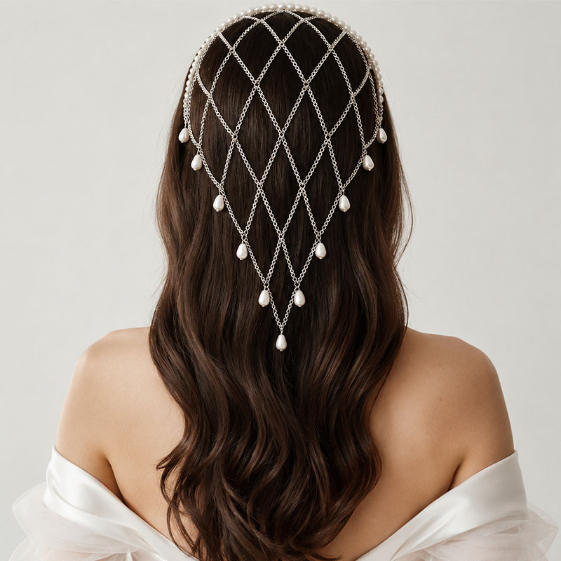 ตาข่ายคลุมศีรษะประดับมุกเทียม  - Beaded Trim Fringe บทวิจารณ์และราคา