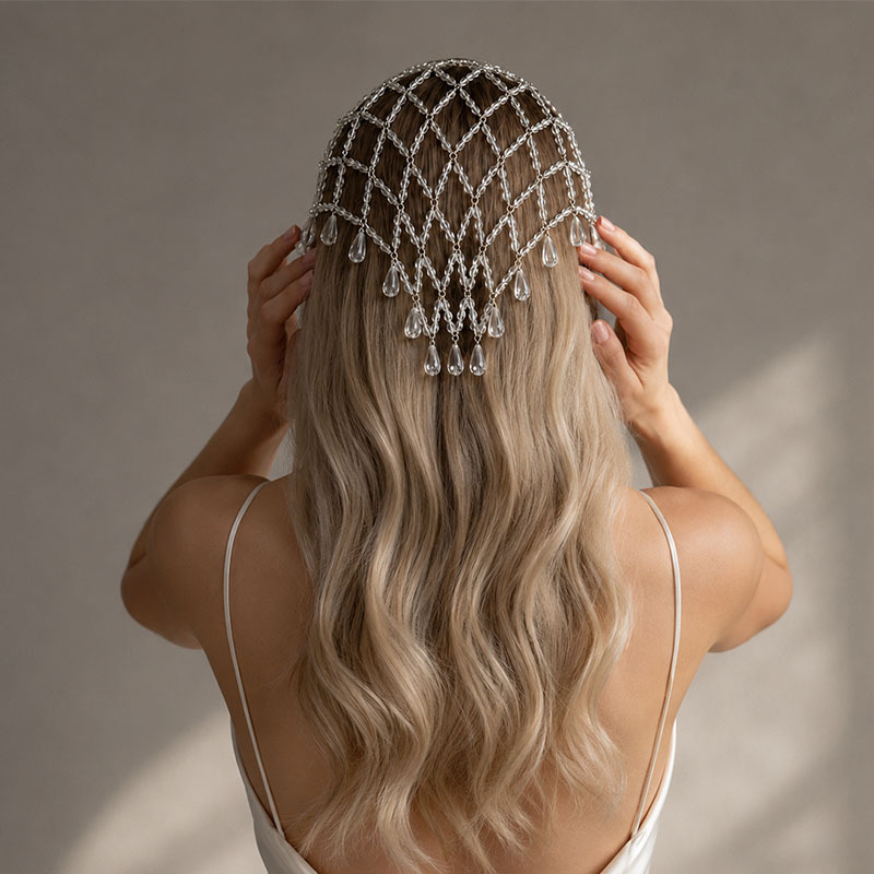 ตาข่ายคลุมศีรษะประดับมุกเทียม  - Beaded Trim Fringe บทวิจารณ์และราคา