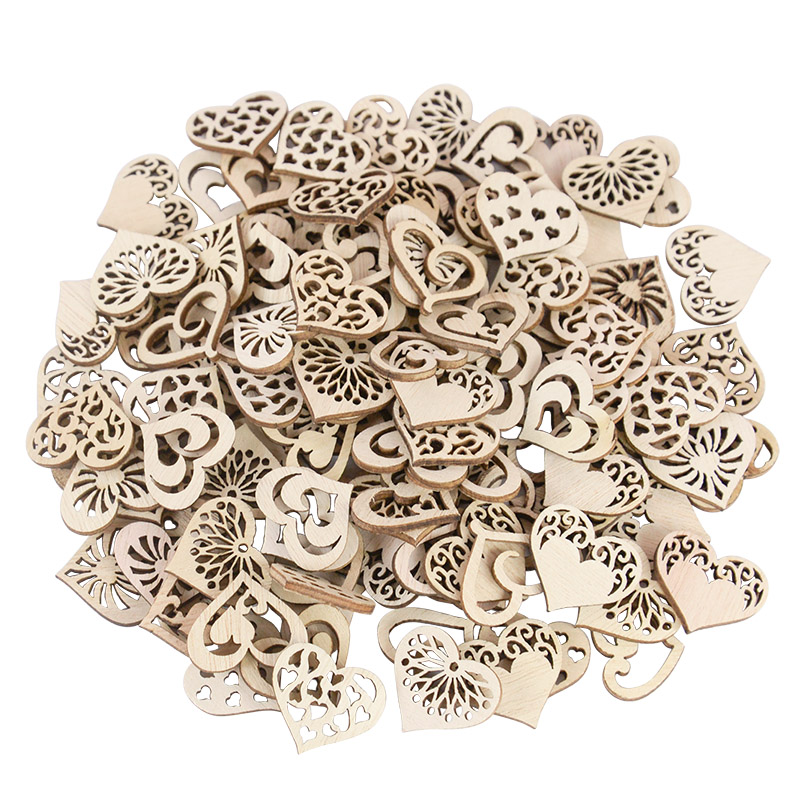 50/100pcs Hollowed รูปแบบหัวใจ - Craft Embellishment บทวิจารณ์และราคา