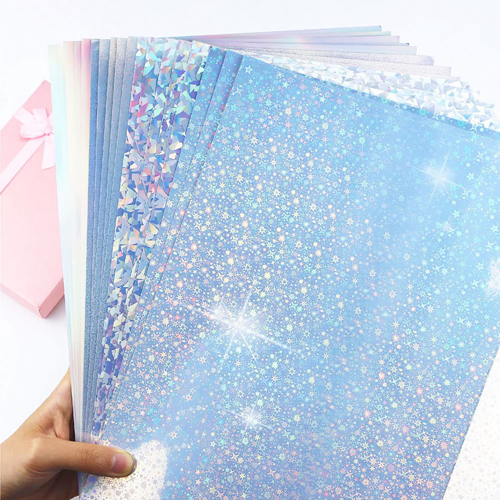 Glitter Self กาวสติกเกอร์โฮโลแ - Glitter Vinyl Roll บทวิจารณ์และราคา