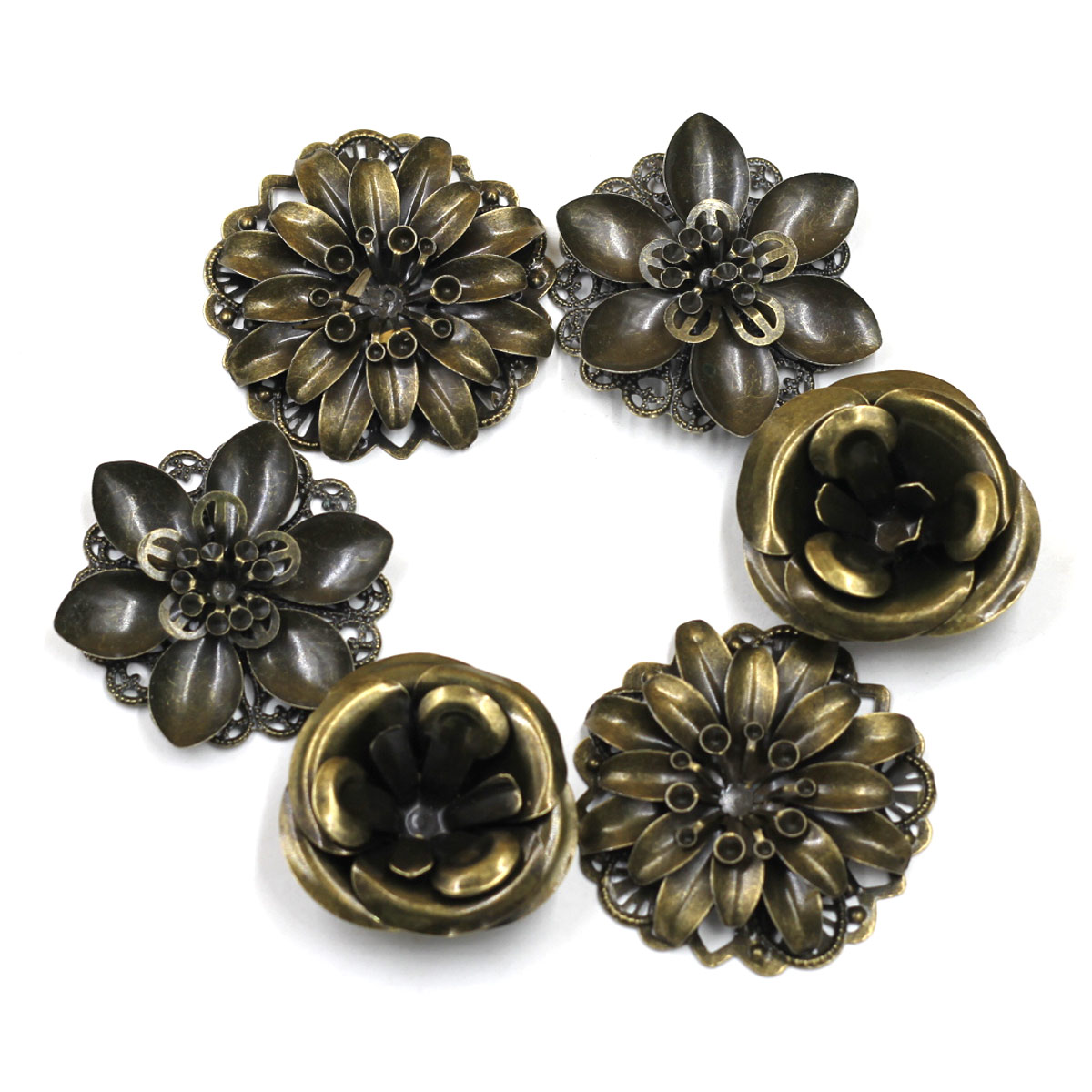 6 ชิ้น Embellishments ผสมดอกไม - Craft Embellishment บทวิจารณ์และราคา