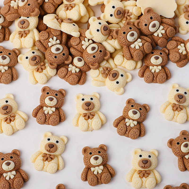 ตุ๊กตาหมีเรซิ่นแบบแบน 10/30/50 - Embellishments For Scrapbooking บทวิจารณ์และราคา